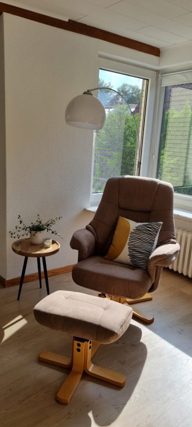 Leseecke Sessel im Wohnzimmer